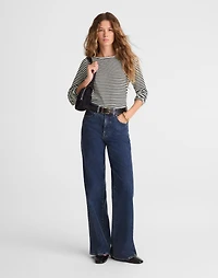 Ruched Crewneck Long-Sleeve Tee Soft Slub | Madewell