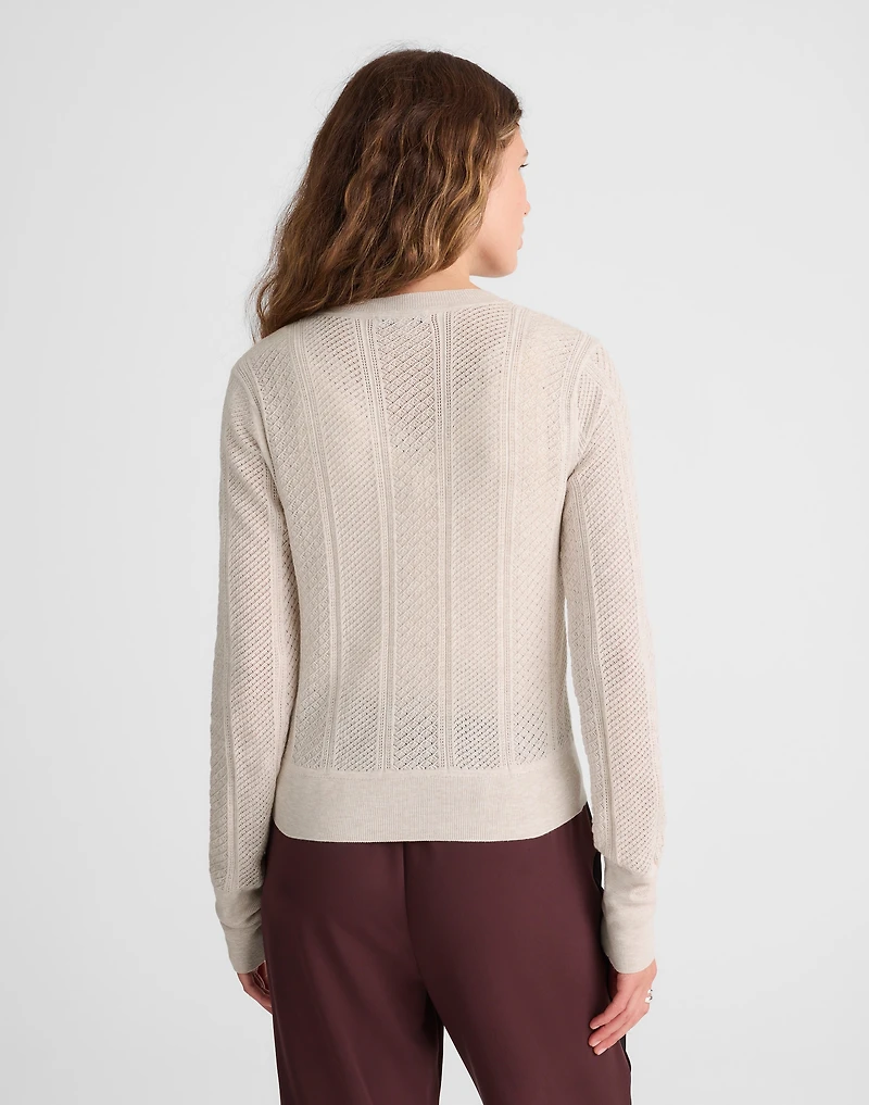 The Signature Knit Pointelle Cardigan | Madewell