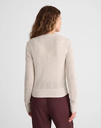 The Signature Knit Pointelle Cardigan | Madewell
