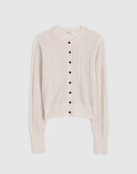 The Signature Knit Pointelle Cardigan | Madewell
