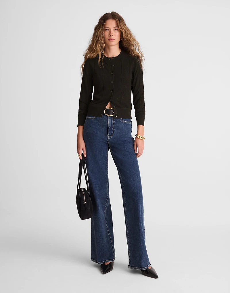 The Signature Knit Pointelle Cardigan | Madewell