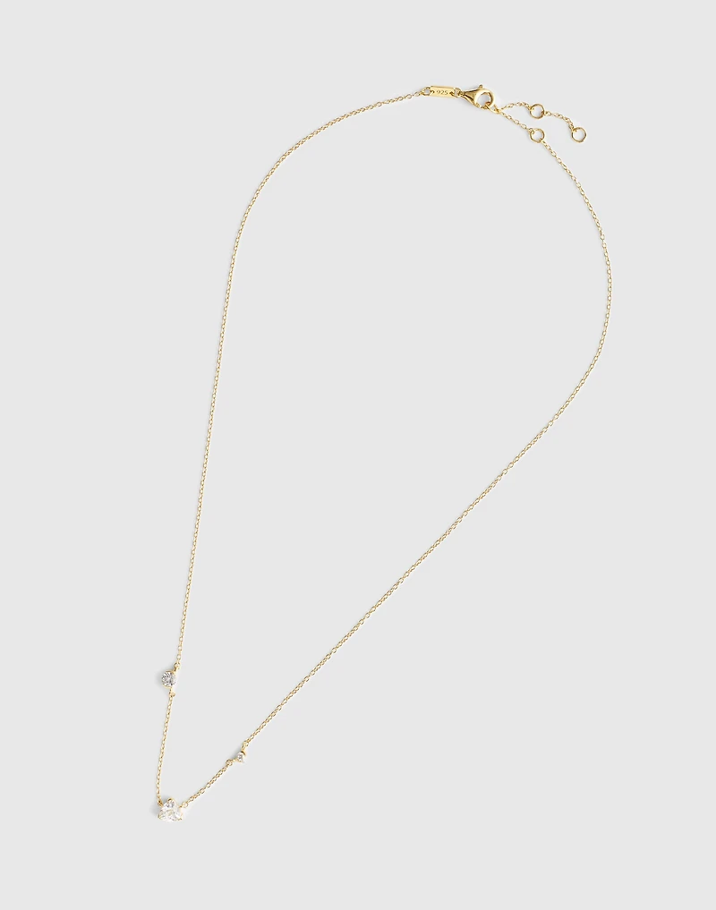 Demi-Fine Crystal Station Necklace | Madewell