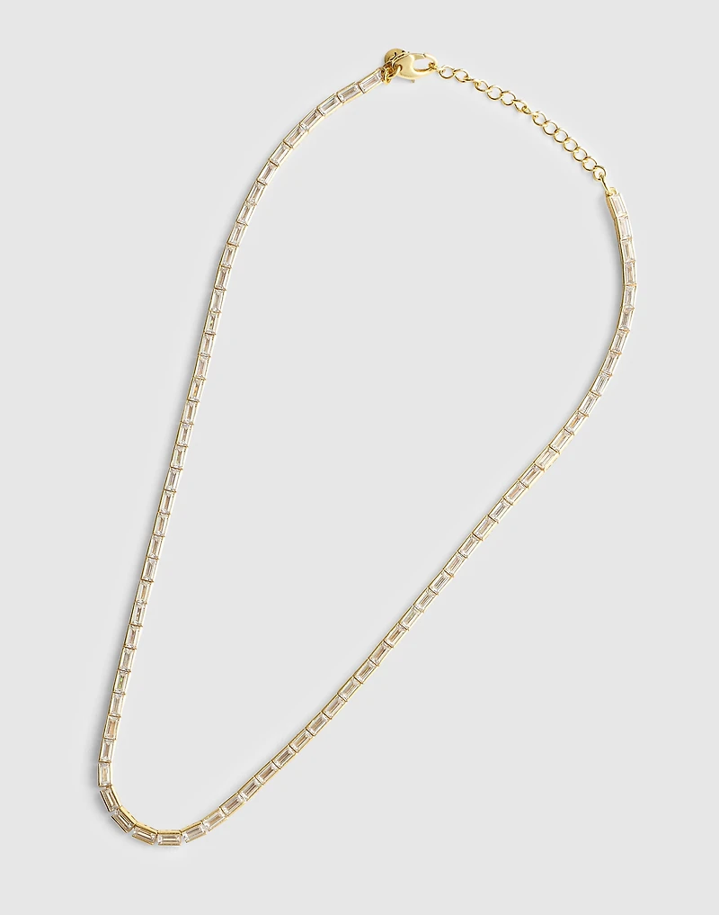Demi-Fine Crystal Station Necklace | Madewell