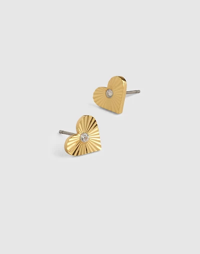 Engine Turned Stud Earrings | Madewell