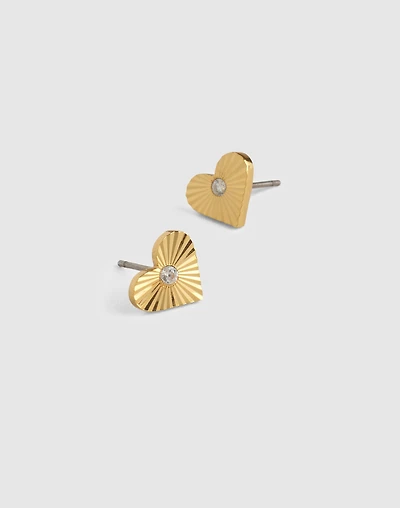 Engine Turned Stud Earrings | Madewell
