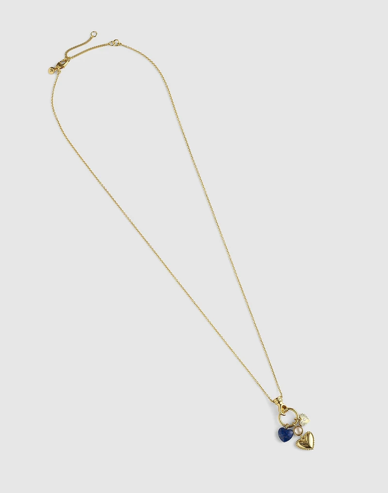 Lapis Heart Charm Long Necklace | Madewell