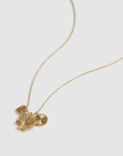 Engine Turned Cluster Charm Necklace | Madewell