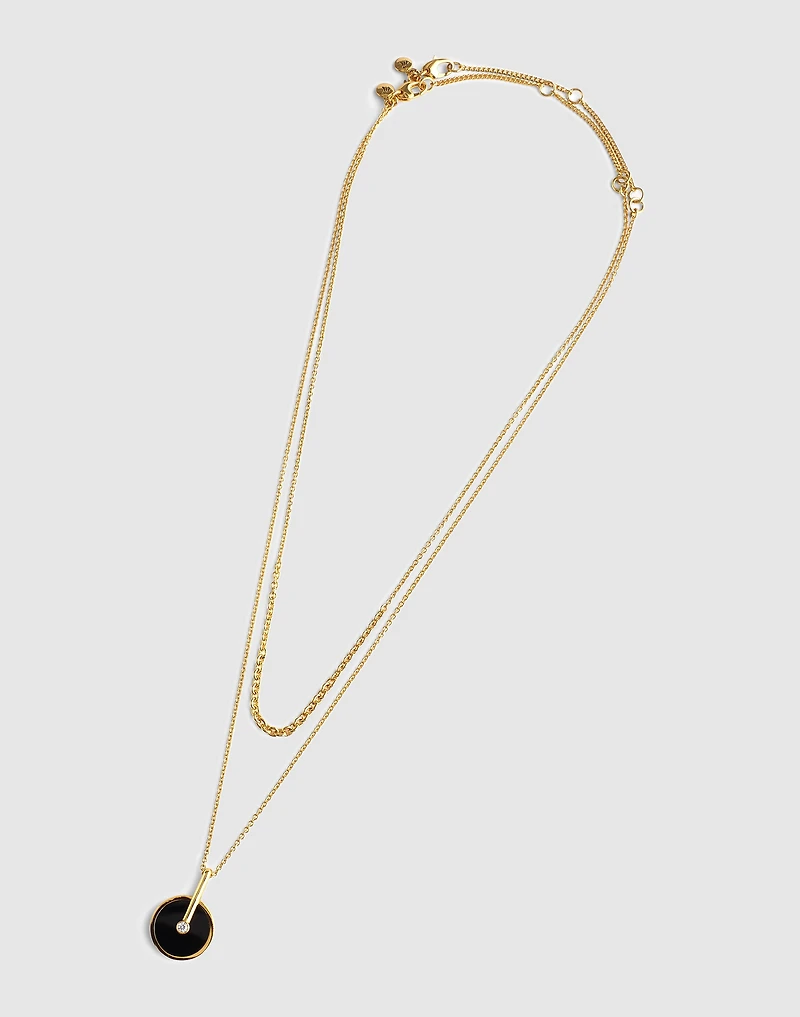Two-Pack Stone Inlay Coin Necklace Set | Madewell