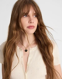 Two-Pack Stone Inlay Coin Necklace Set | Madewell