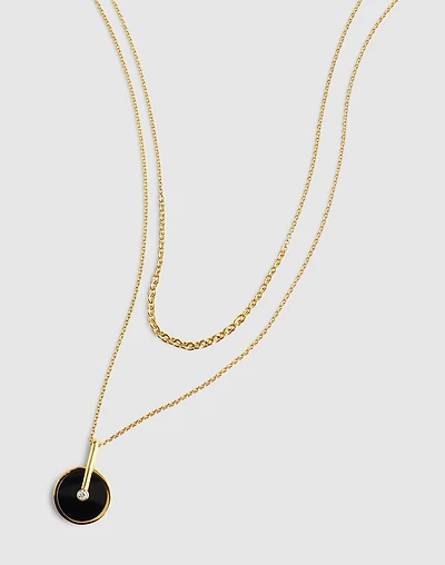 Two-Pack Stone Inlay Coin Necklace Set | Madewell