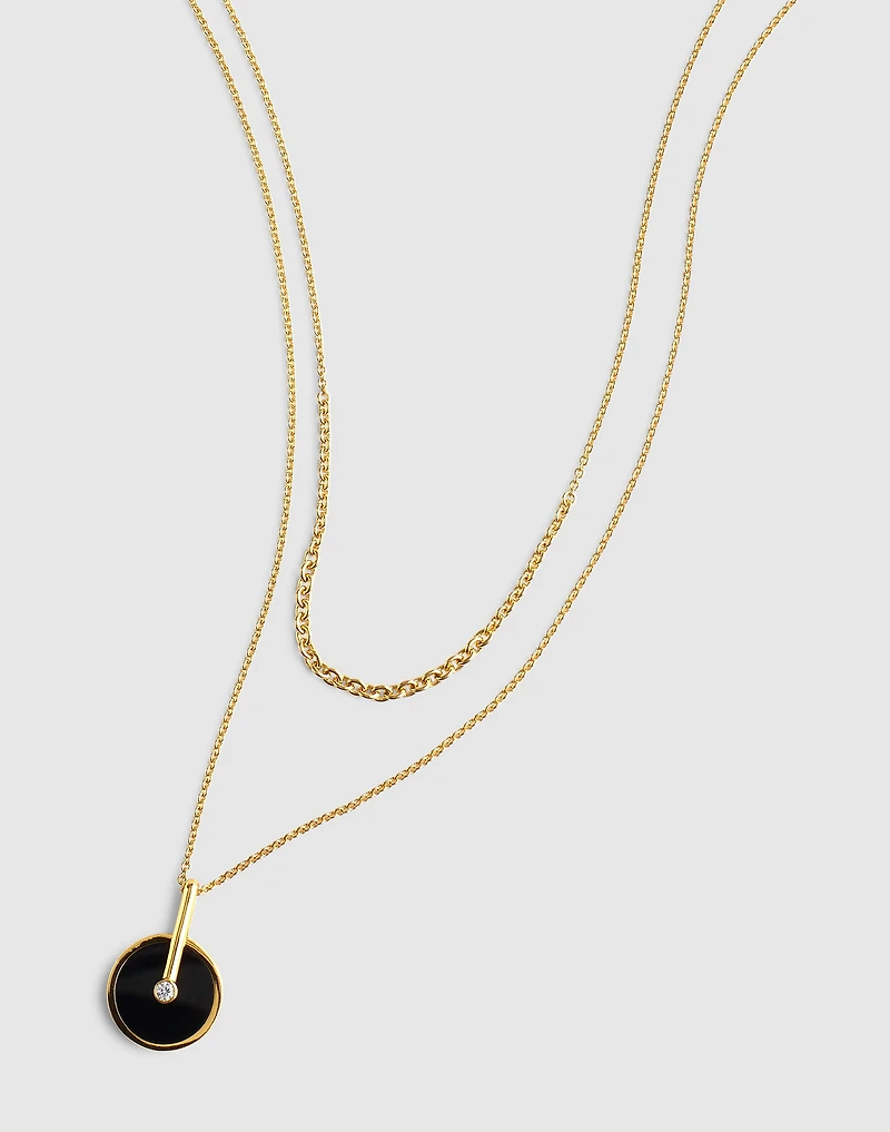 Two-Pack Stone Inlay Coin Necklace Set | Madewell