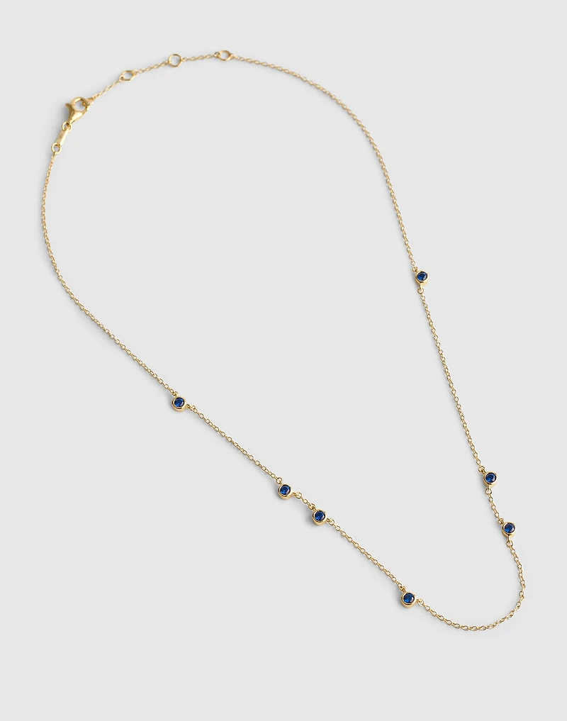 Demi-Fine Sapphire Station Necklace | Madewell