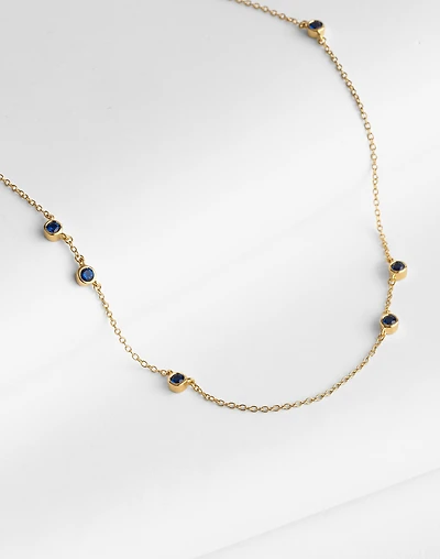Demi-Fine Sapphire Station Necklace | Madewell