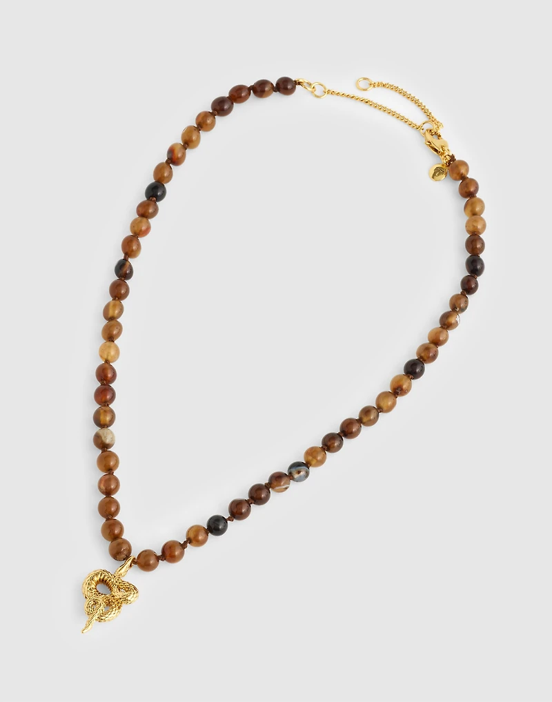 Semiprecious Beaded Charm Necklace | Madewell