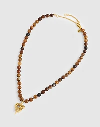 Semiprecious Beaded Charm Necklace | Madewell