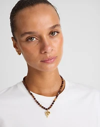 Semiprecious Beaded Charm Necklace | Madewell