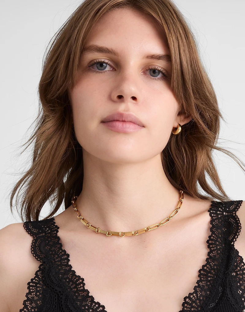 Carabiner Mixed Chain Necklace | Madewell