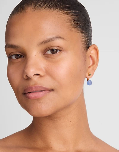 Semiprecious Front-Back Earrings | Madewell