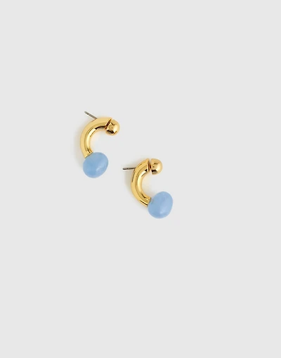 Semiprecious Front-Back Earrings | Madewell