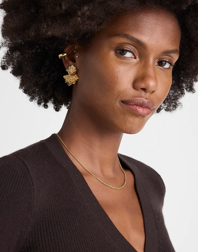 Floral Chintz Front-Back Earrings | Madewell