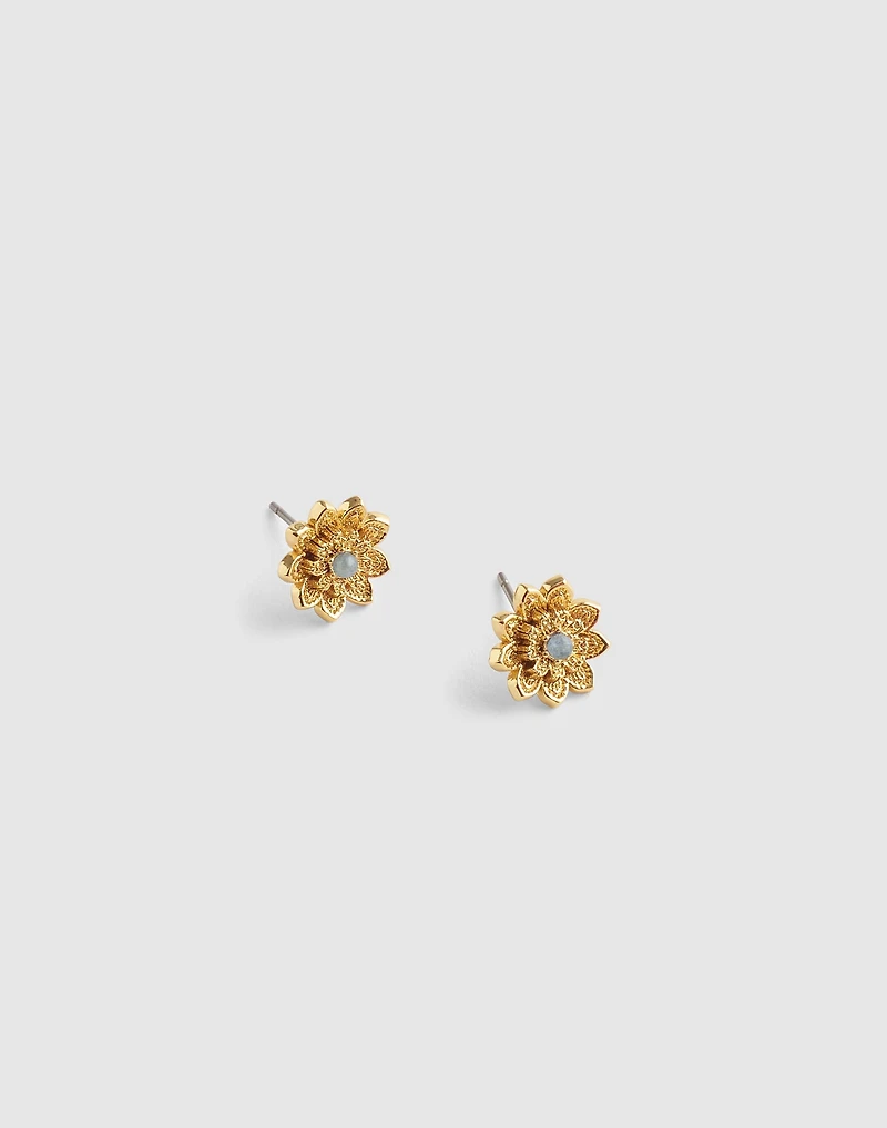 Semiprecious Floral Chintz Stud Earrings | Madewell