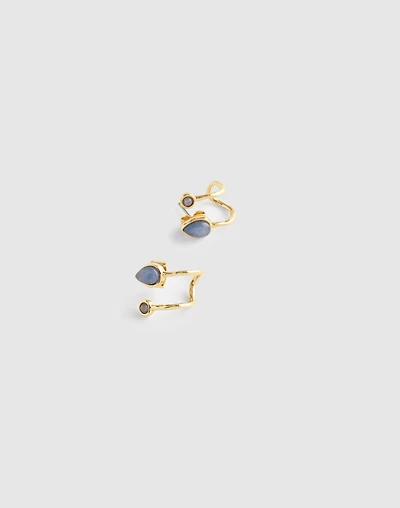 Semiprecious Double Huggie Hoop Earrings | Madewell