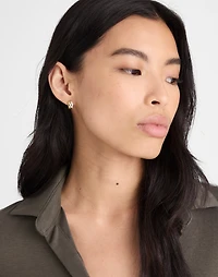Demi-Fine Mixed-Metal Chunky Huggie Earrings | Madewell