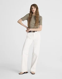 (Re)generative Cotton Ribbed Elbow-Sleeve Tee | Madewell