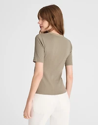 (Re)generative Cotton Ribbed Elbow-Sleeve Tee | Madewell