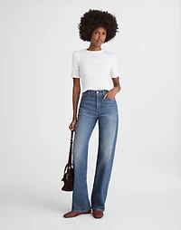(Re)generative Cotton Ribbed Elbow-Sleeve Tee | Madewell