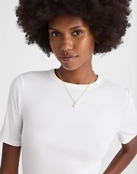 (Re)generative Cotton Ribbed Elbow-Sleeve Tee | Madewell
