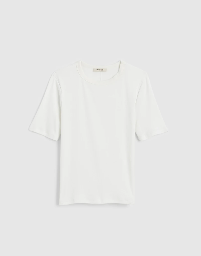 (Re)generative Cotton Ribbed Elbow-Sleeve Tee | Madewell