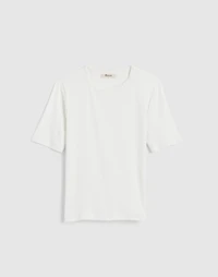 (Re)generative Cotton Ribbed Elbow-Sleeve Tee | Madewell