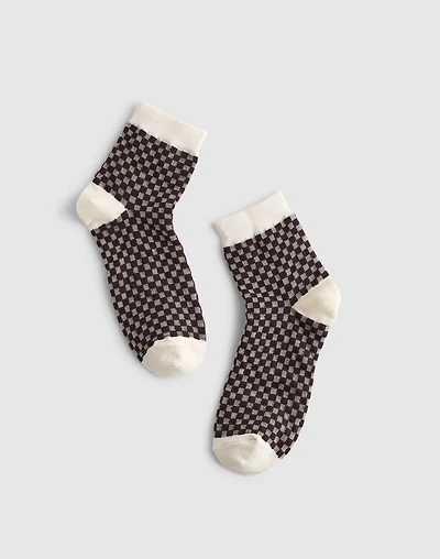 Cotton Ankle Socks in Check | Madewell