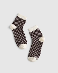Cotton Ankle Socks in Check | Madewell