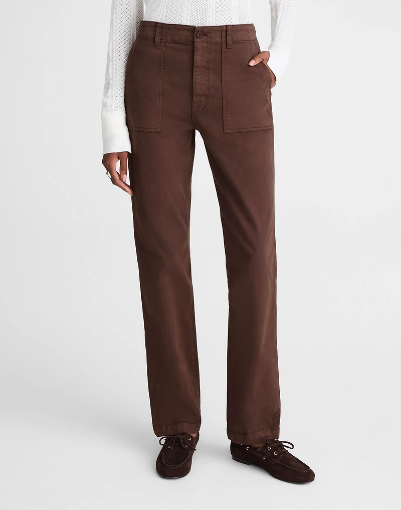 The Petite Utility Straight-Leg Pants | Madewell