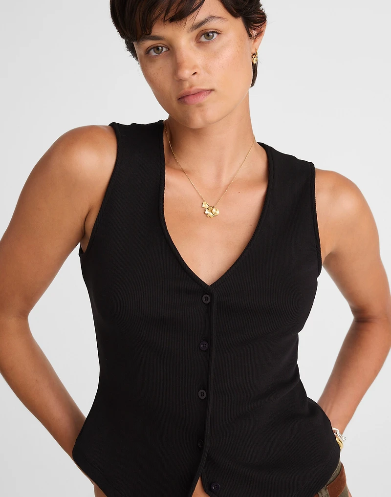 Ribbed V-Neck Vest | Madewell