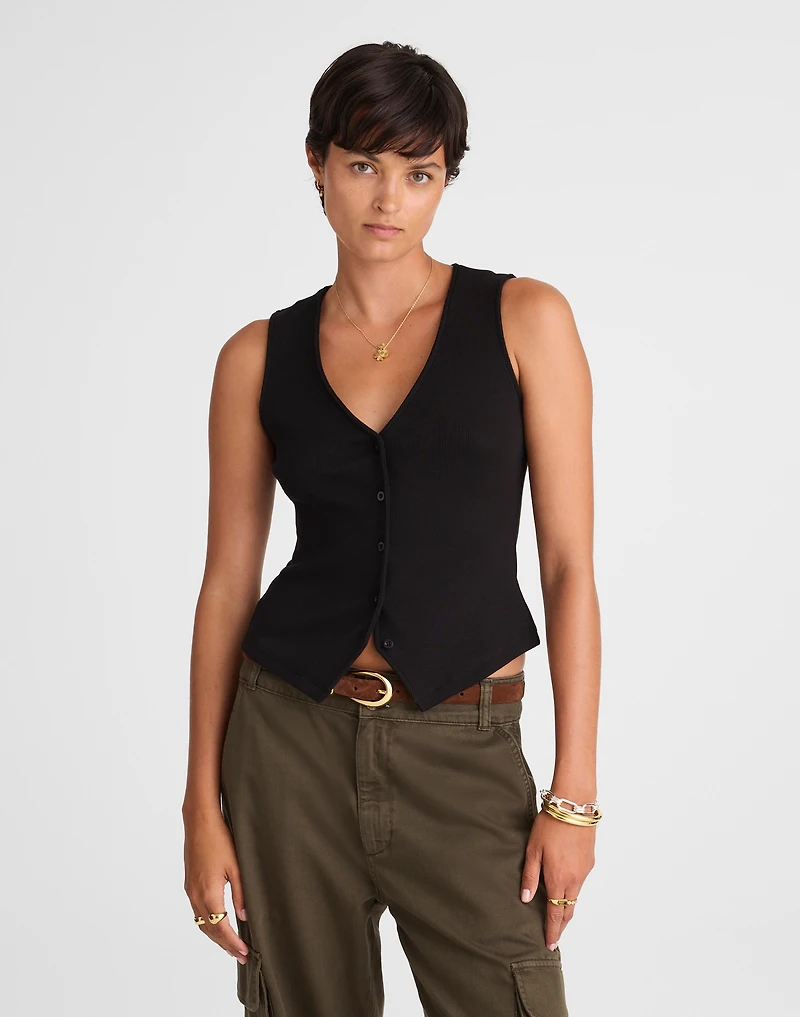 Ribbed V-Neck Vest | Madewell
