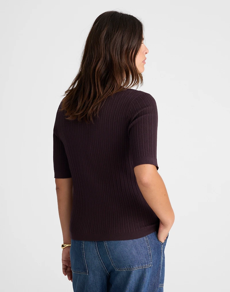 The Signature Knit Johnny-Collar Sweater | Madewell
