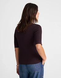 The Signature Knit Johnny-Collar Sweater | Madewell