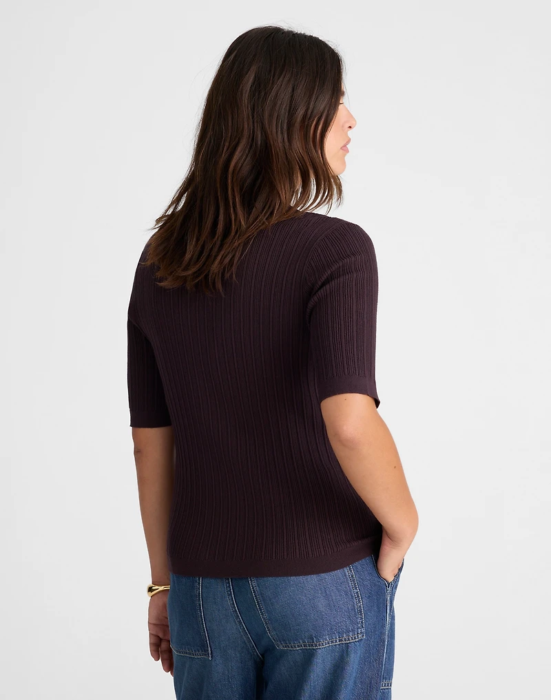 The Signature Knit Johnny-Collar Sweater | Madewell
