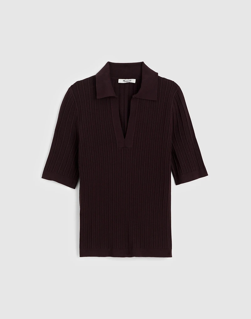 The Signature Knit Johnny-Collar Sweater | Madewell