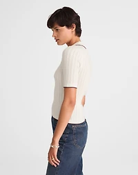 The Signature Knit Johnny-Collar Sweater | Madewell