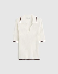 The Signature Knit Johnny-Collar Sweater | Madewell