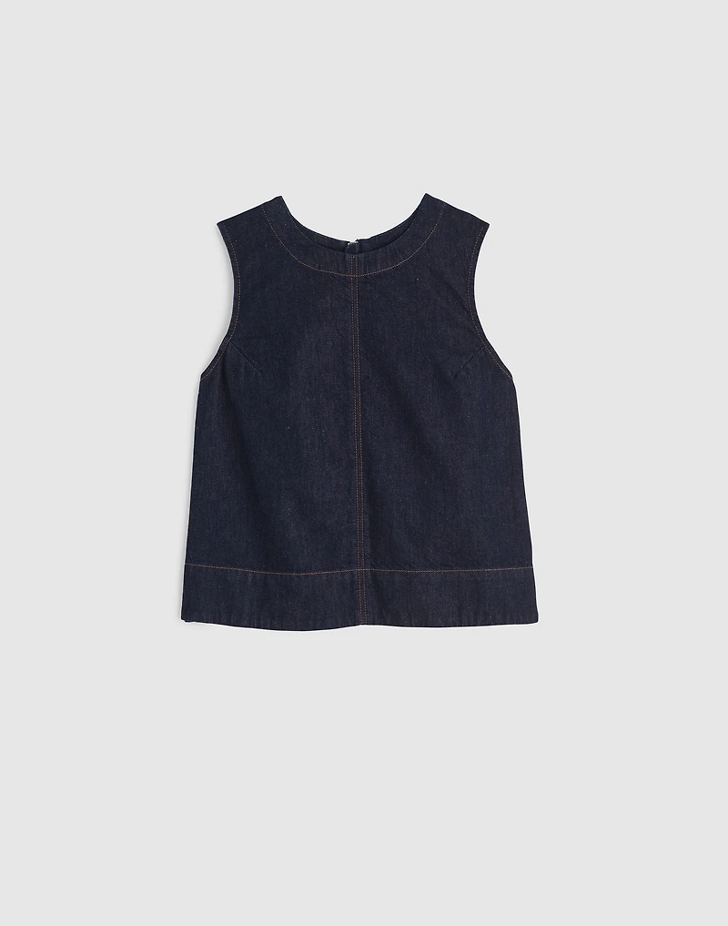 Denim Boxy Shell Top | Madewell