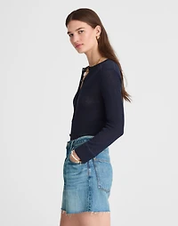 Pleated Low-Slung Shorts Airy Denim | Madewell