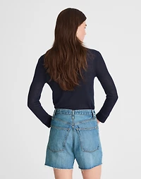 Pleated Low-Slung Shorts Airy Denim | Madewell