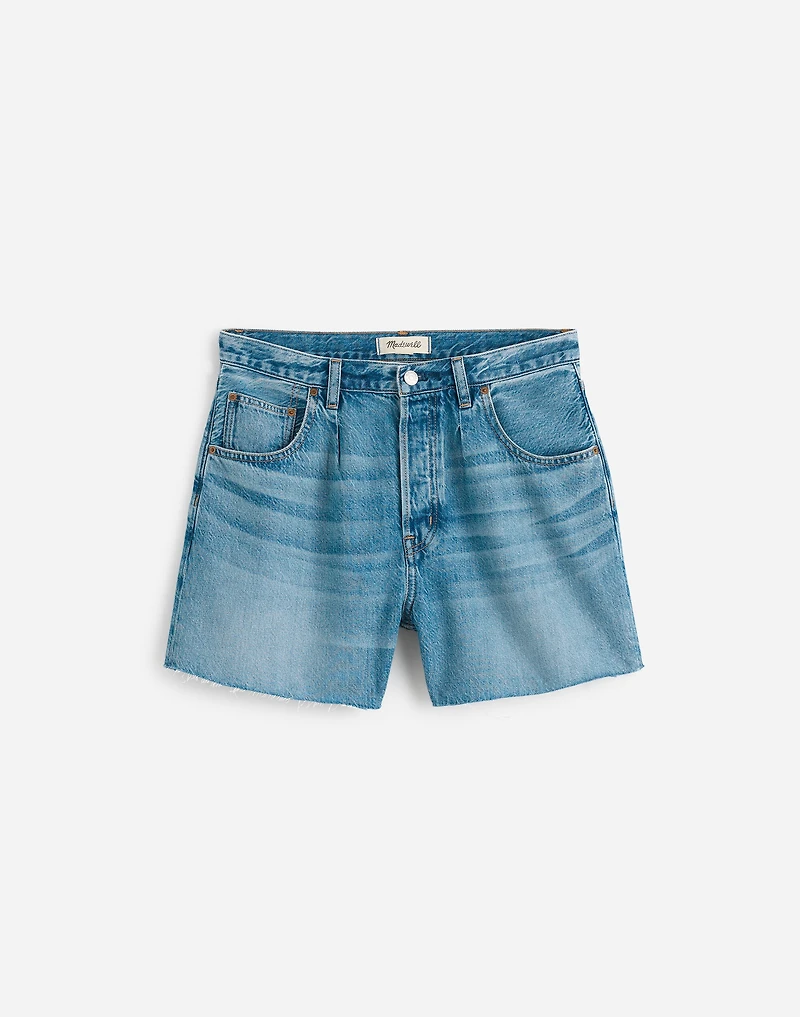 Pleated Low-Slung Shorts Airy Denim | Madewell