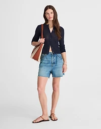 Pleated Low-Slung Shorts Airy Denim | Madewell