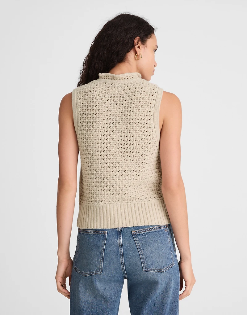 Ruffled Sleeveless Cardigan Top | Madewell